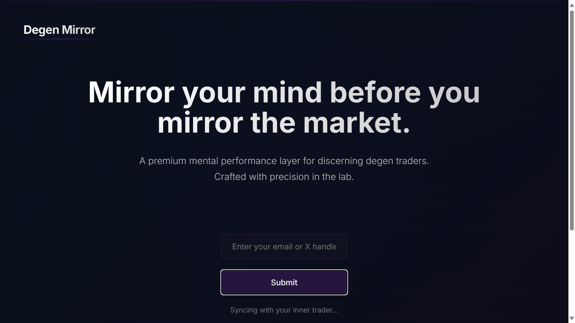 Degen Mirror Interface Preview